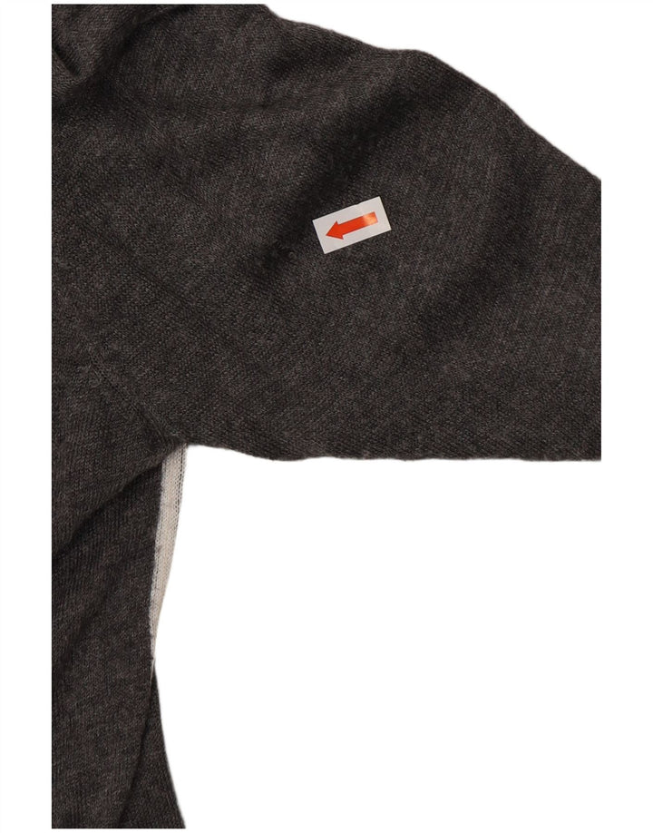 ZARA Jersey con cuello alto para mujer, talla 40, viscosa gris medio