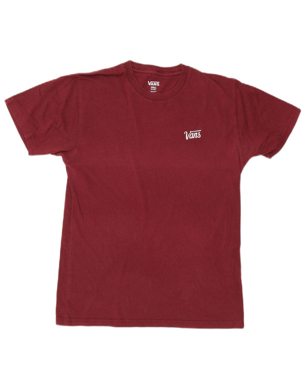 Camiseta Vans Hombre Top Small Borgoña Algodón