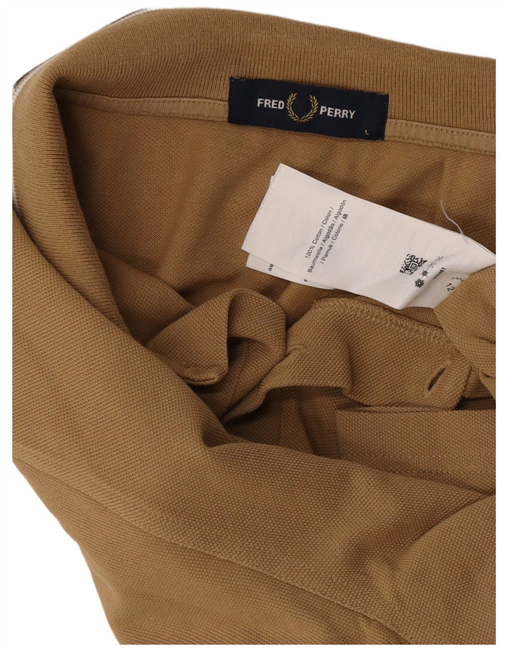 Polo Fred Perry Hombre Grande Beige Algodón