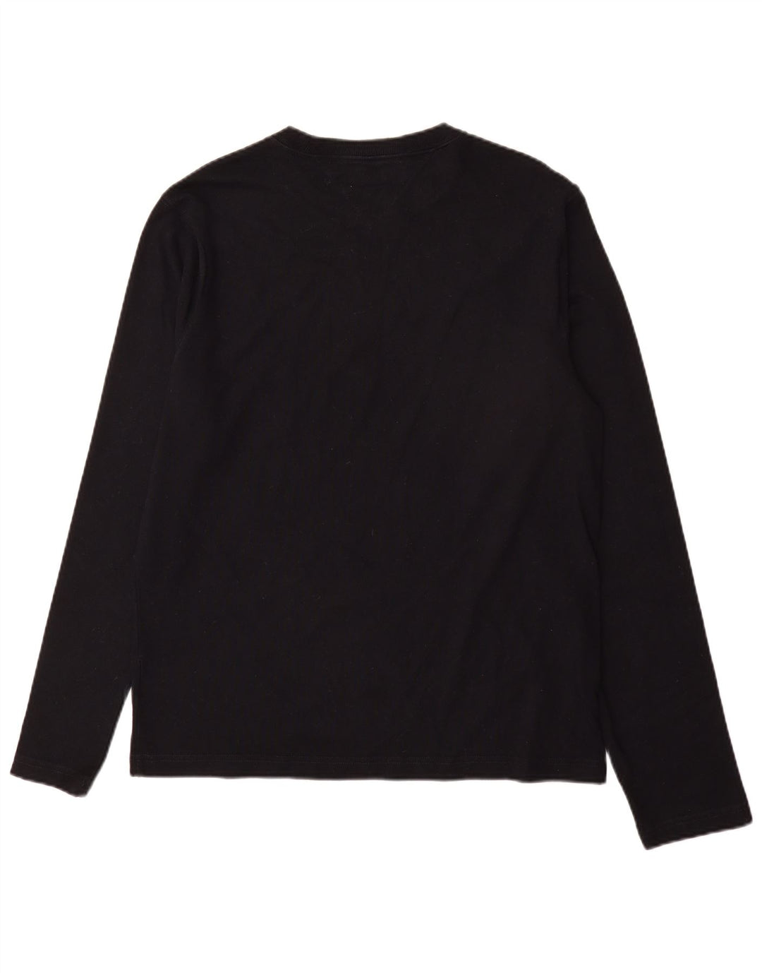 TOMMY HILFIGER Mens Top Long Sleeve Large Black Cotton