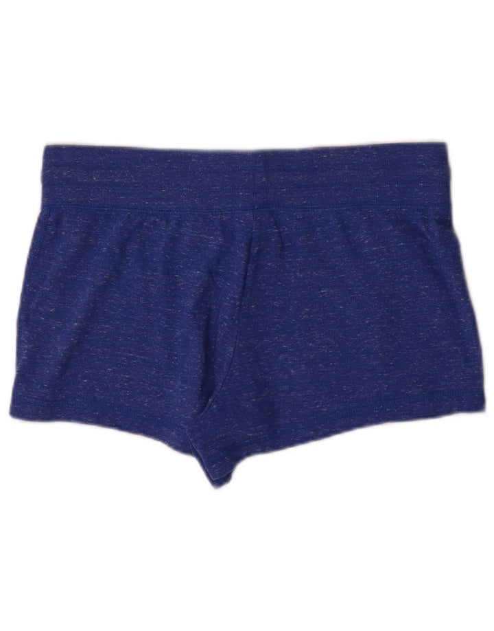 Nike Pantalones cortos deportivos gráficos para mujer UK 12 Poliéster moteado azul medio
