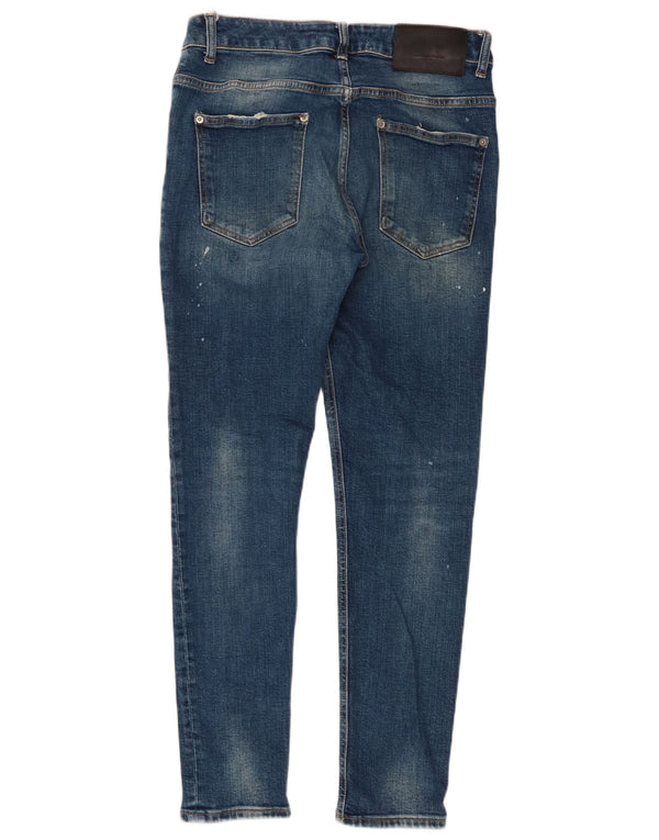 Zara Jeans ajustados desgastados para hombre EU 40 Medium W31 L29 Algodón azul