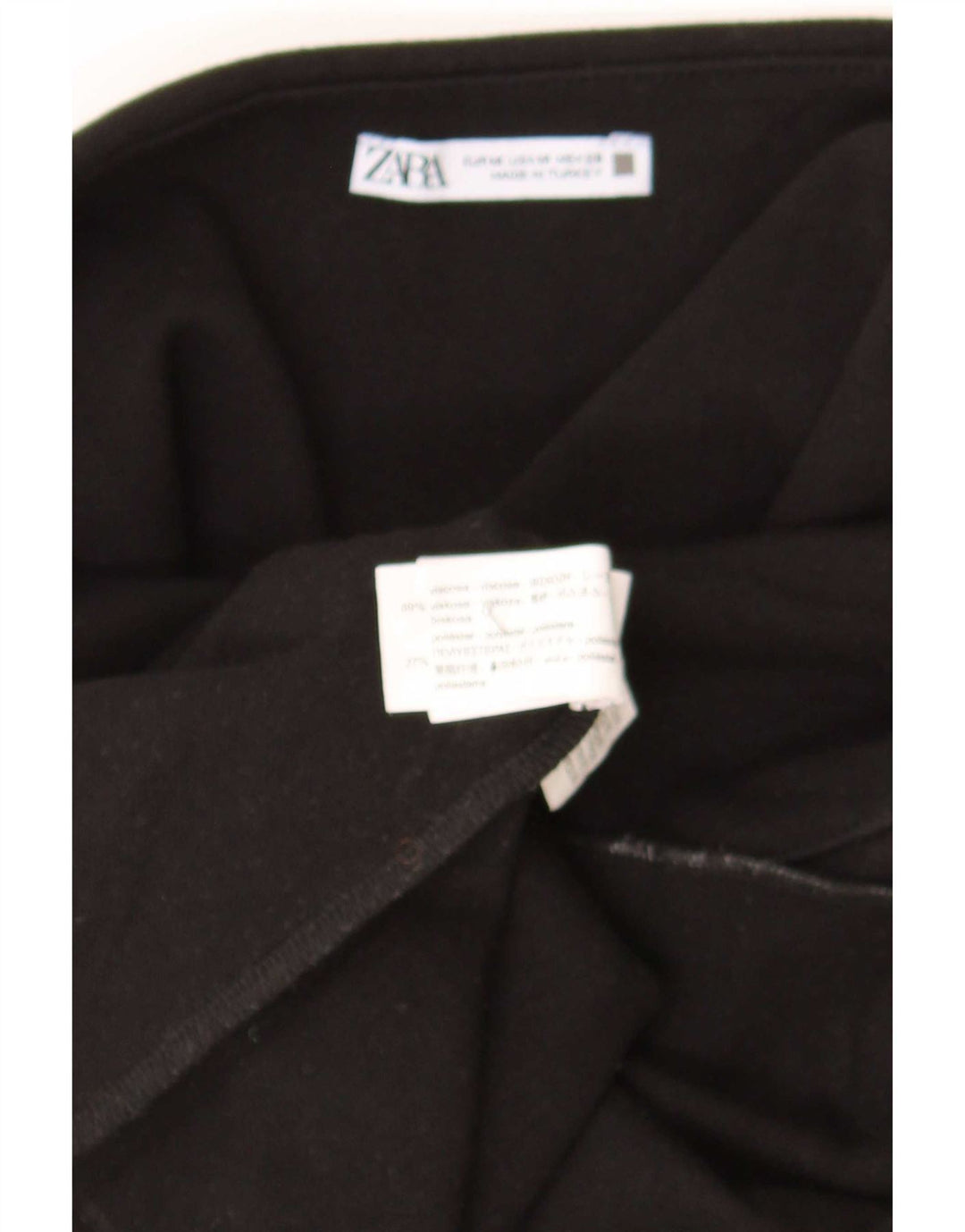 Zara Vestido Sin Tirantes Para Mujer UK 42 Medium Viscosa Negra