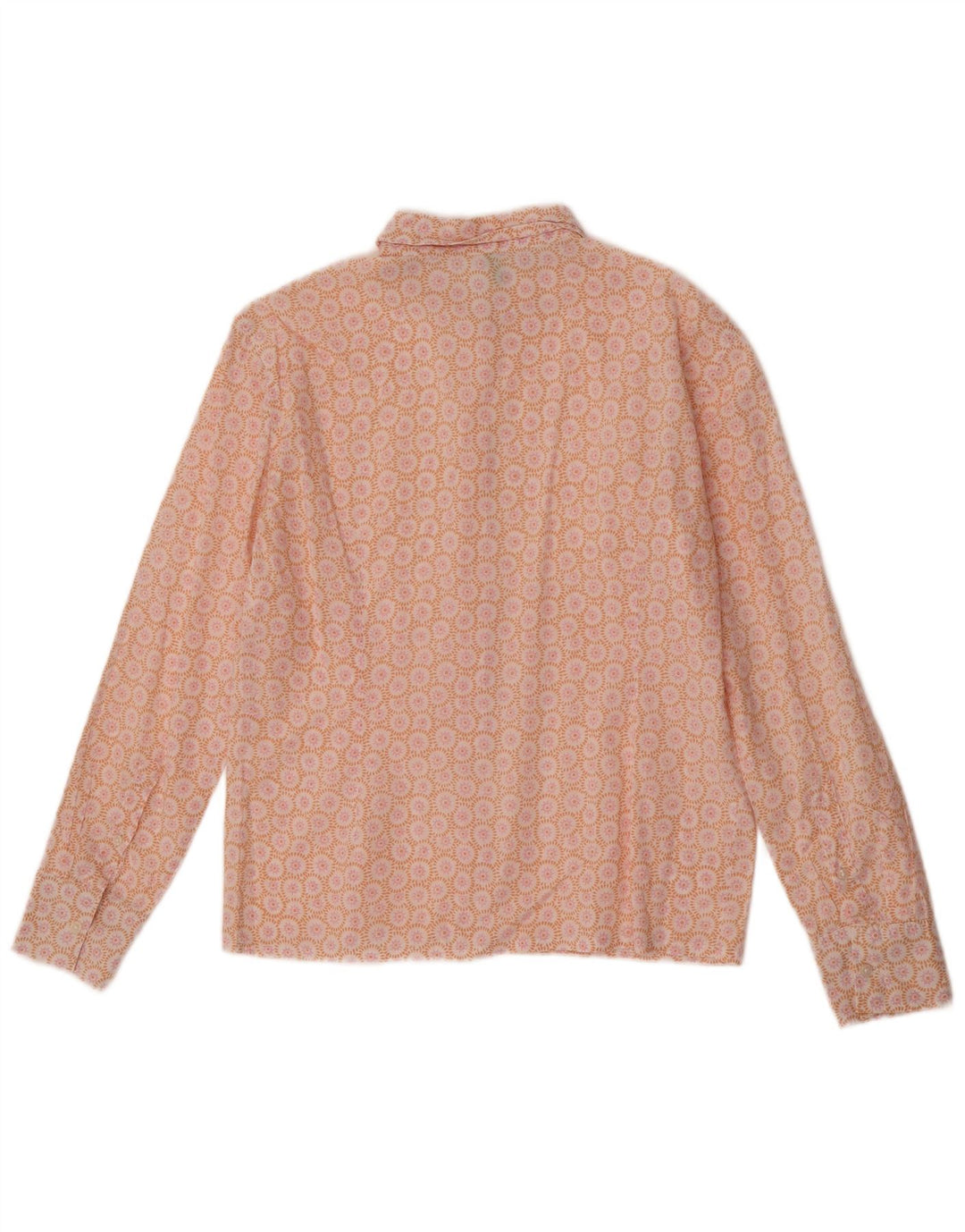 Camisa Benetton Mujer ES 42 Mediana Naranja Floral