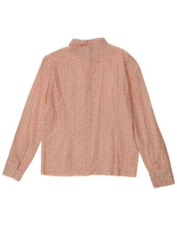Camisa Benetton Mujer ES 42 Mediana Naranja Floral
