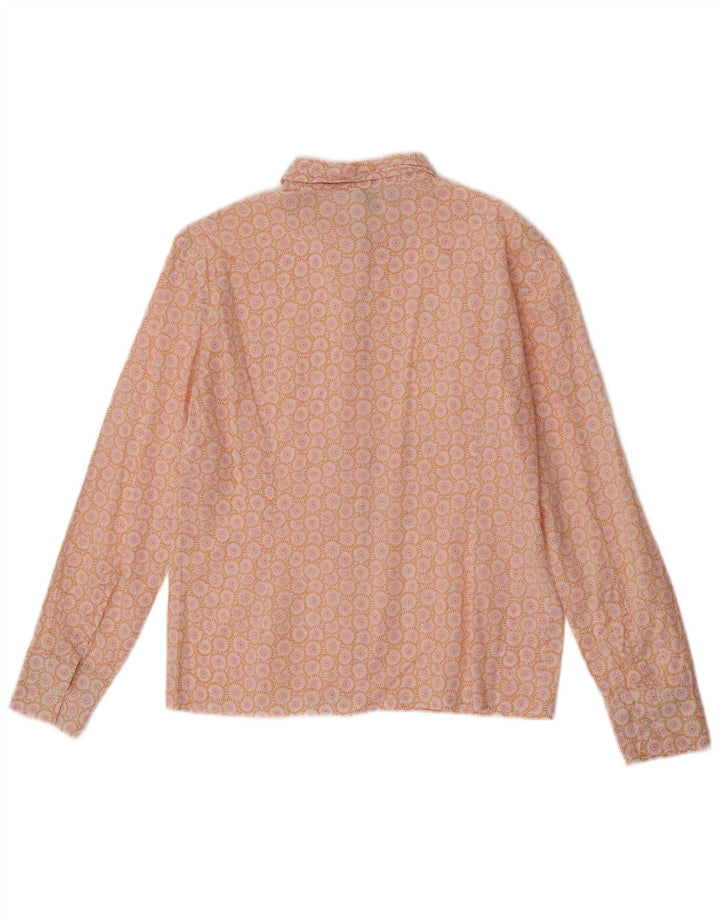 Camisa Benetton Mujer ES 42 Mediana Naranja Floral