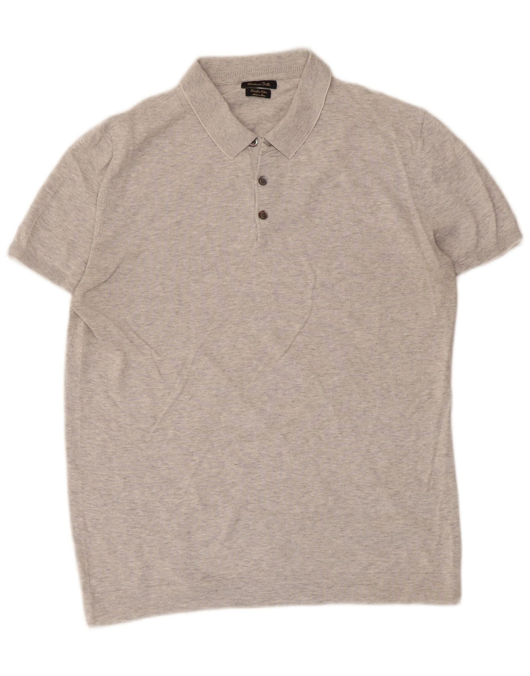 Polo Massimo Dutti Hombre Gris Medio Moteado