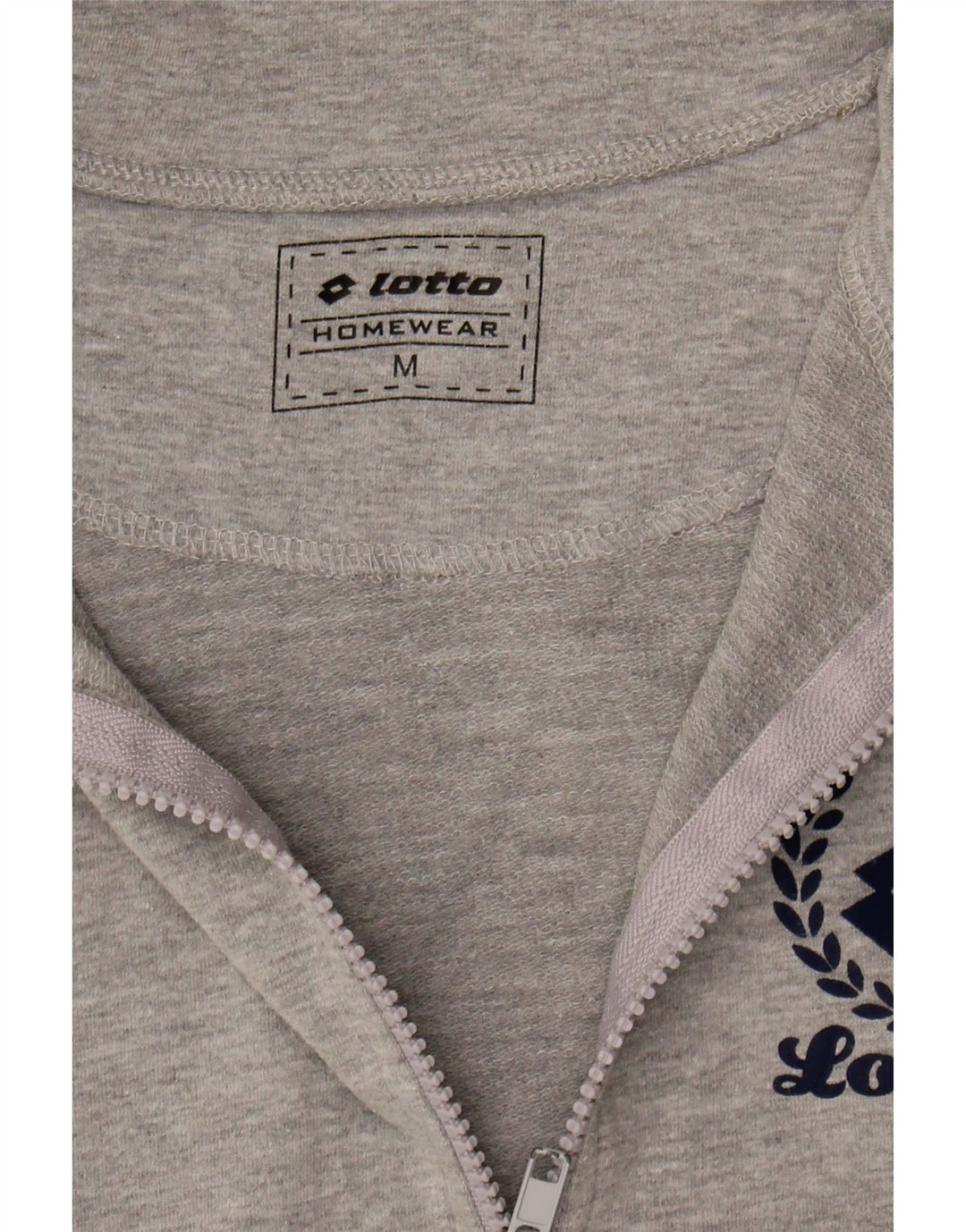 LOTTO Womens Tracksuit Top Jacket UK 14 Medium Grey Cotton Vintage Lotto and Second-Hand Lotto from Messina Hembry 