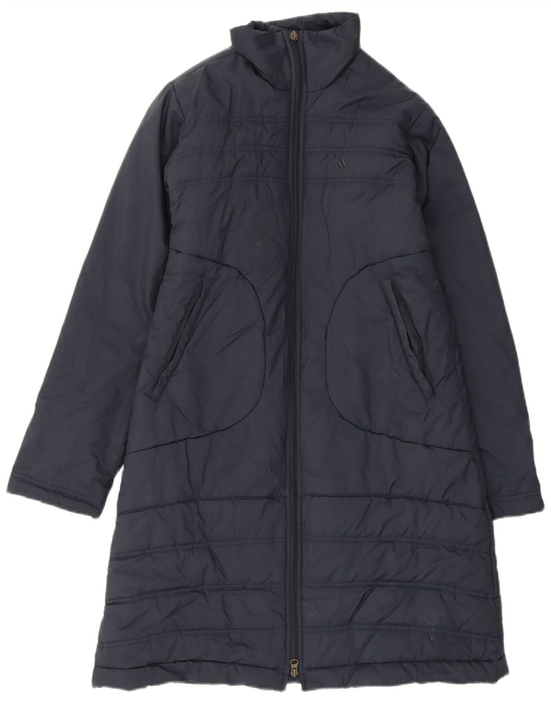 Adidas Abrigo acolchado para mujer UK 12 Medio azul marino Poliéster