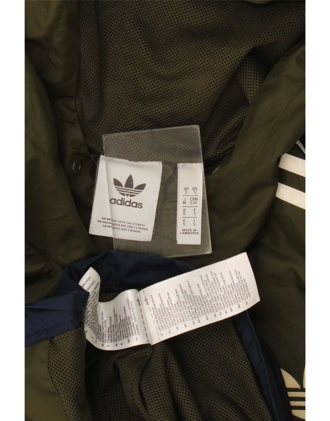 Chaqueta de chándal con capucha Adidas para hombre, talla pequeña, bloque de color multicolor