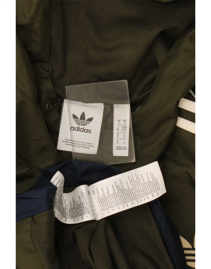 Chaqueta de chándal con capucha Adidas para hombre, talla pequeña, bloque de color multicolor