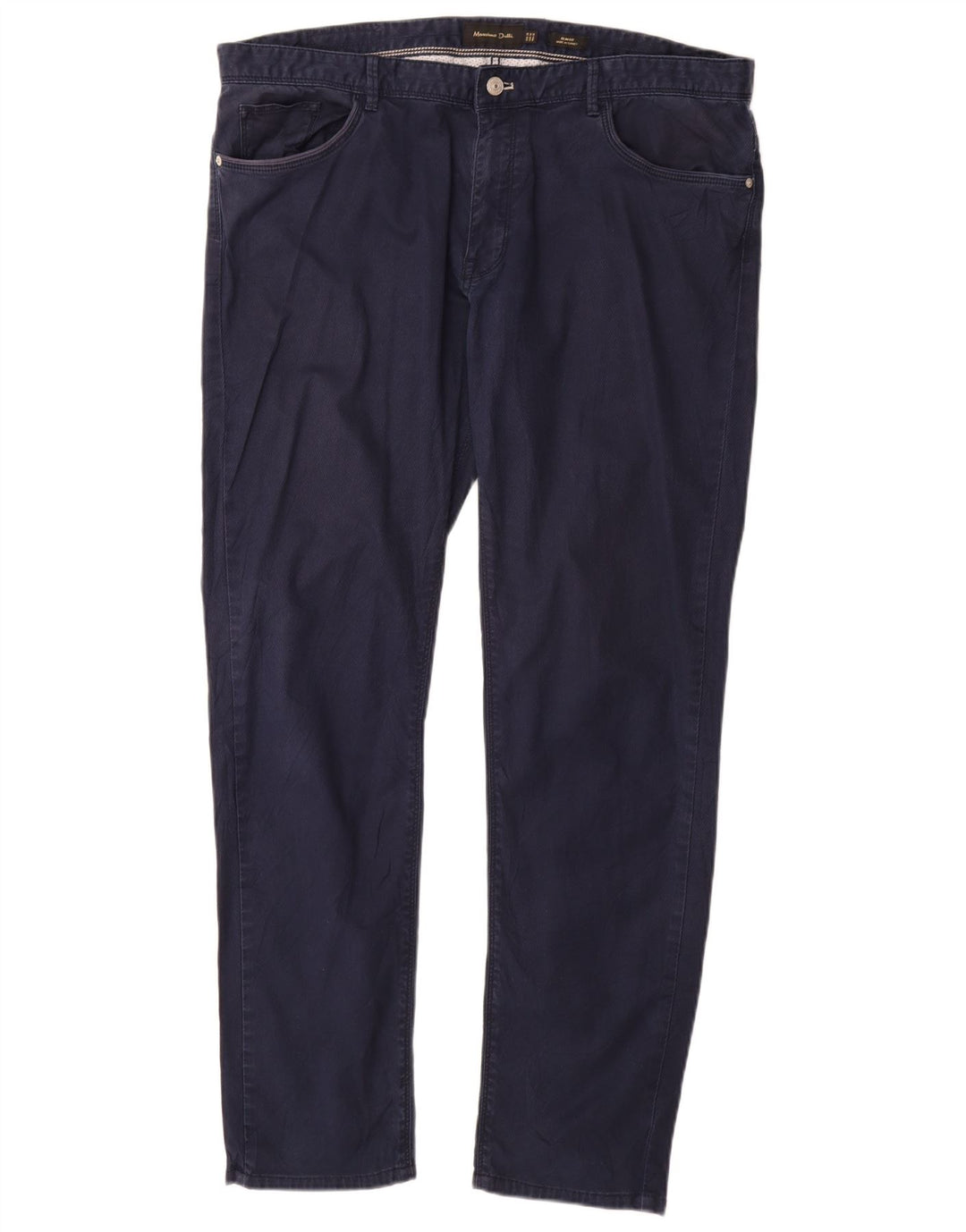 MASSIMO DUTTI Pantalones informales ajustados para hombre EU 48 XL W38 L32 Azul marino