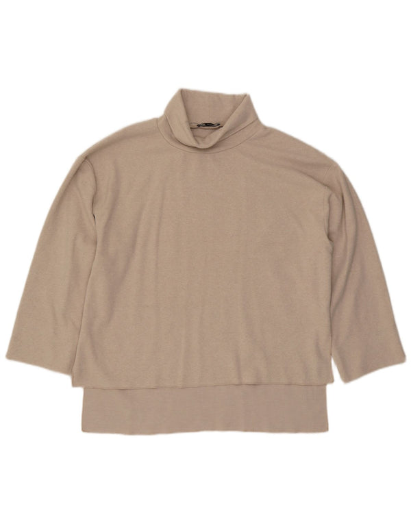 Zara Mujer Top Manga 3/4 UK 46 Grande Beige