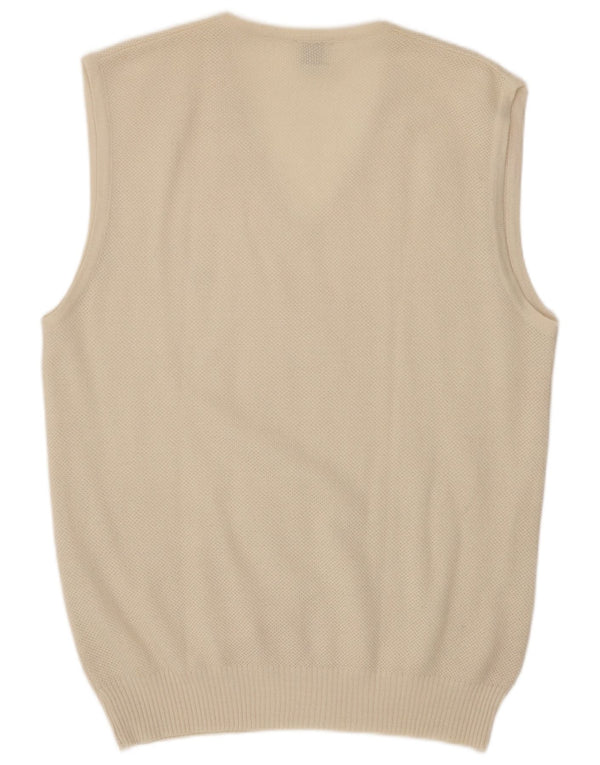 Vintage hombres chaleco tanque top medio de blanco