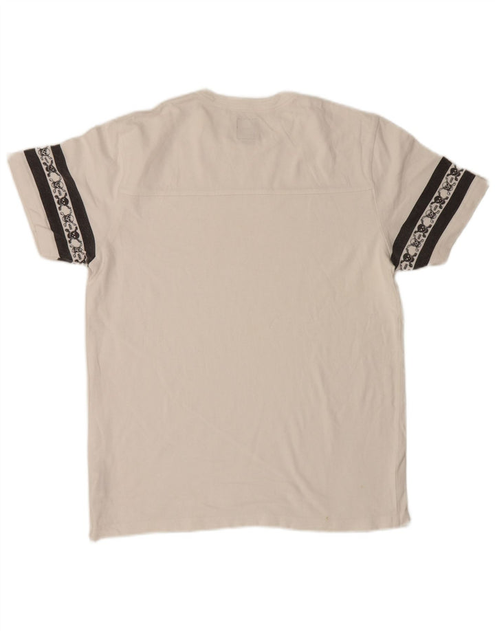 Vans Hombre Camiseta gráfica Top Medium White Colorblock Cotton