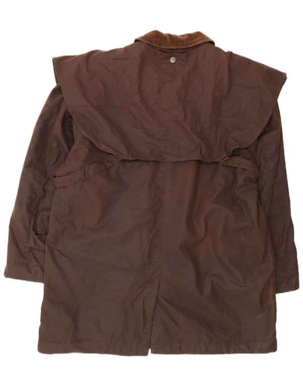Derby Chaqueta de algodón encerado para hombre UK 40 Large Brown