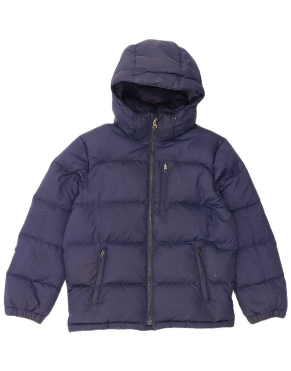 Polo Ralph Lauren Chaqueta acolchada con capucha para niños 10-11 años Azul marino mediano