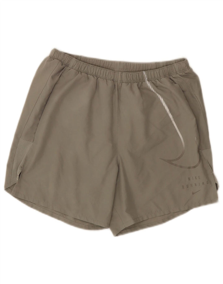 Nike Dri Fit Graphic - Pantalones cortos deportivos para hombre (poliéster), color gris