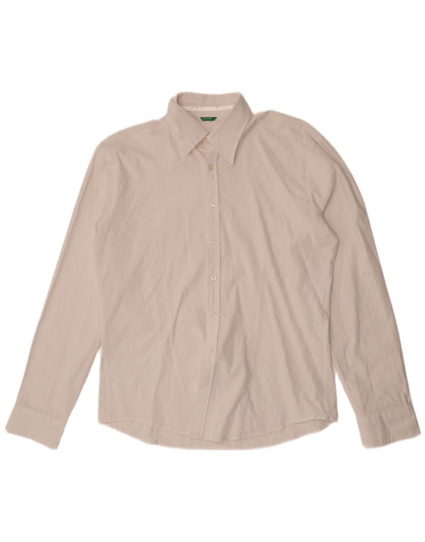 BENETTON Camisa para hombre grande blanca