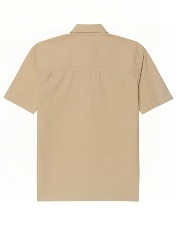 Trussardi Jeans Camisa extragrande de manga corta para mujer UK 40 Small Beige
