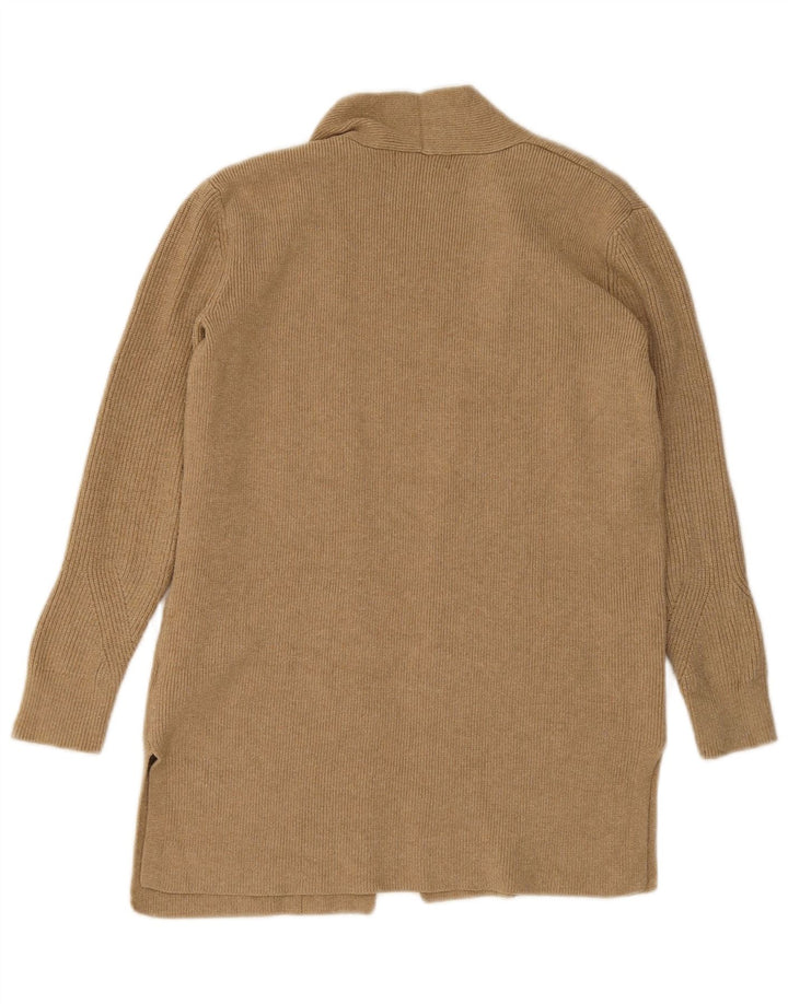 Marks & Spencer Suéter tipo cárdigan abierto para mujer UK 8 Small Viscosa beige