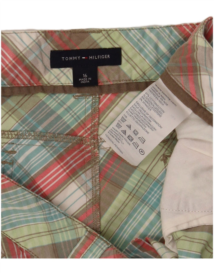 TOMMY HILFIGER Falda recta para niña 15-16 años W28 Cuadros multicolores