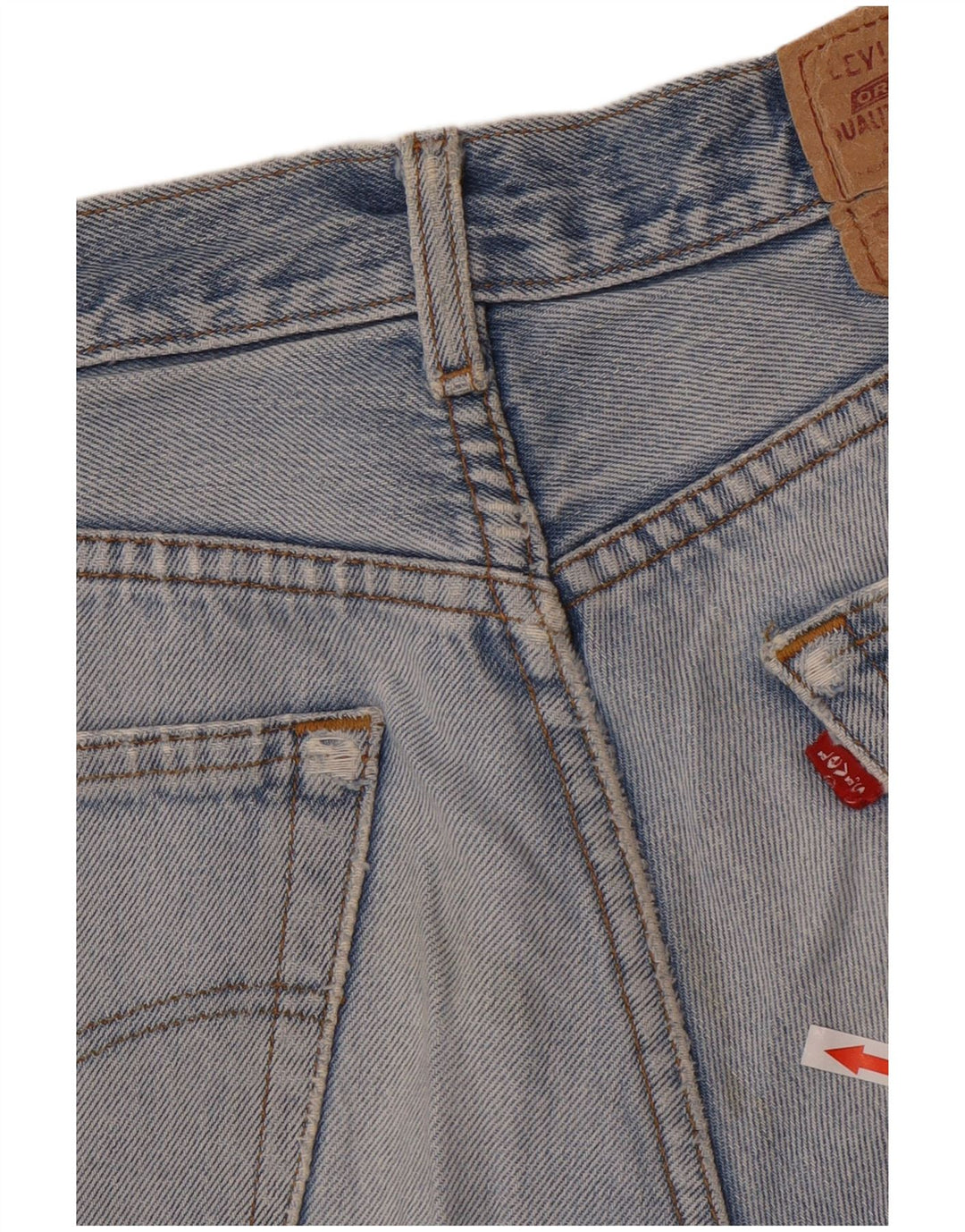 Levi's Mujer 501 Shorts De Mezclilla Desgastados W33 Azul Medio