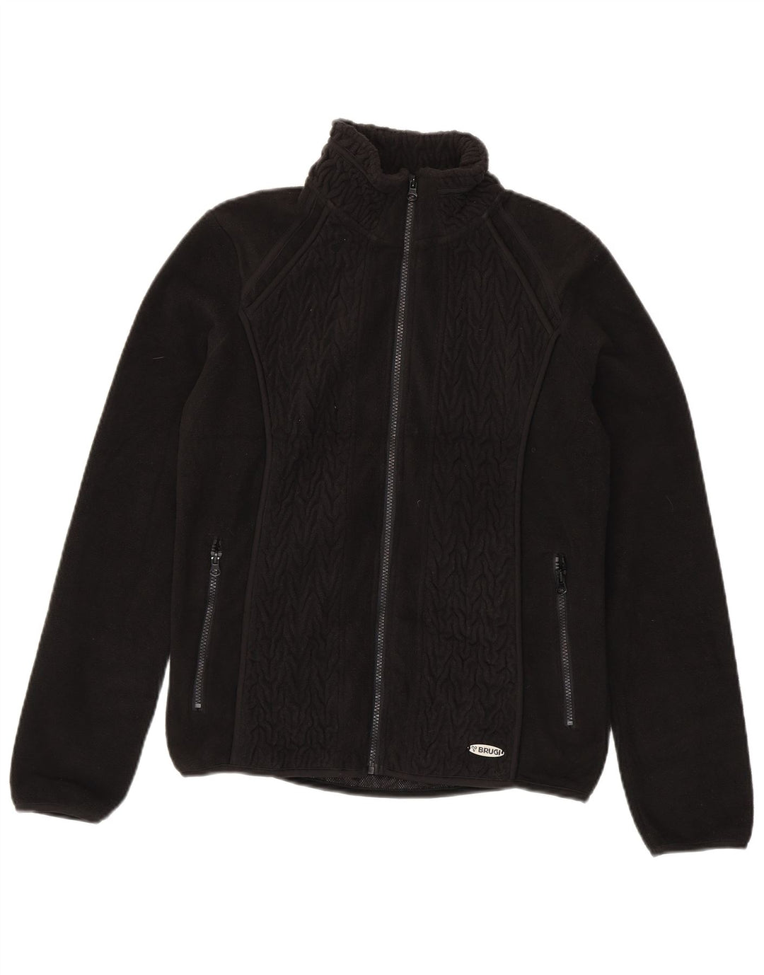 Brugi Chaqueta polar para mujer UK 44 Grande Poliéster negro