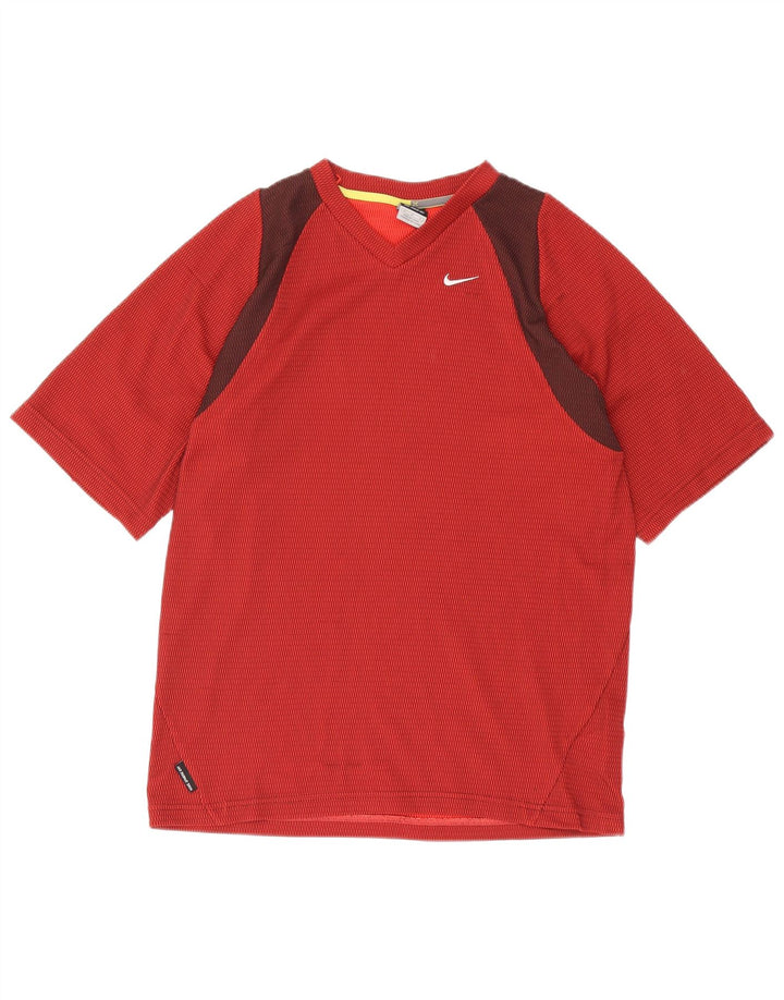 Camiseta Nike Hombre Top Medium Borgoña Colorblock Poliéster