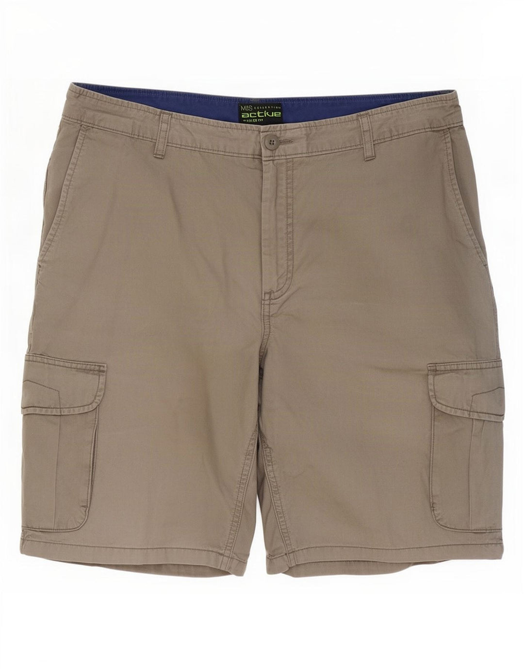 Marks & Spencer Pantalones cortos tipo cargo de corte regular para hombre W36 Large Grey