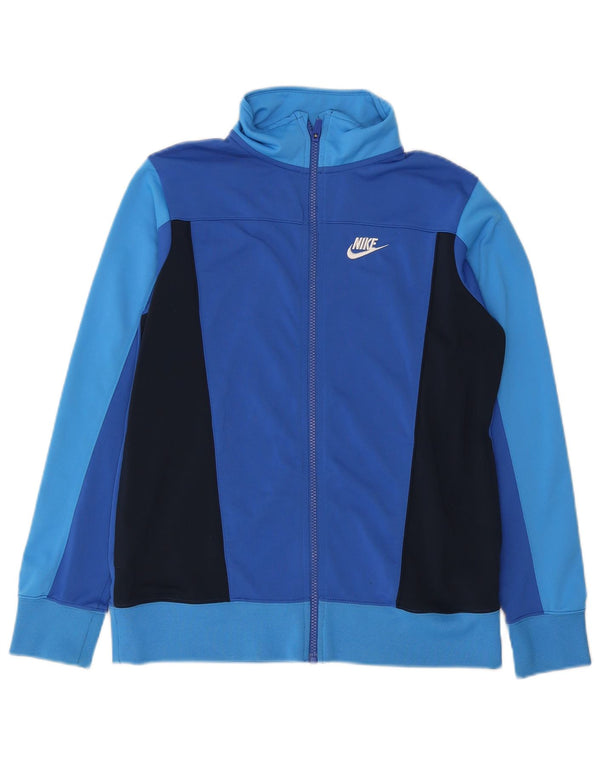 Nike Chaqueta de chándal para niños 13-14 años XL Azul Colorblock Poliéster
