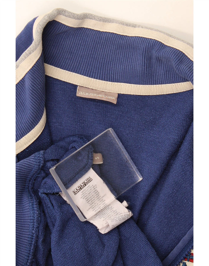 Napapijri Chaqueta superior de chándal con gráfico para hombre Algodón azul pequeño