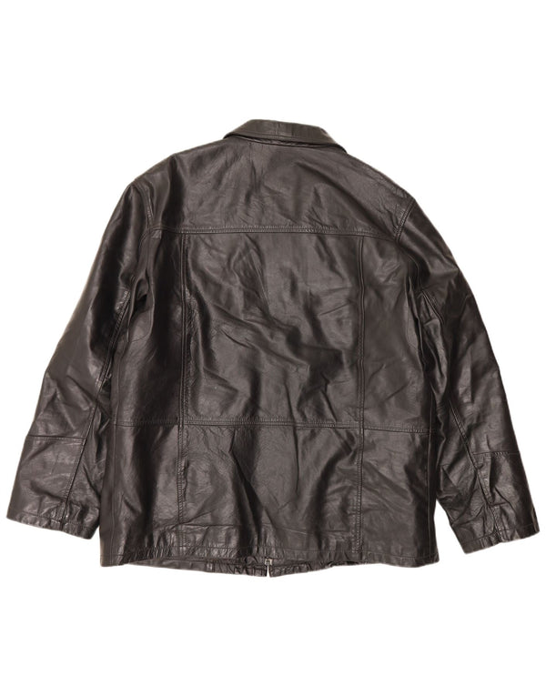 Conbipel Chaqueta de cuero para hombre IT 56 2XL Negro