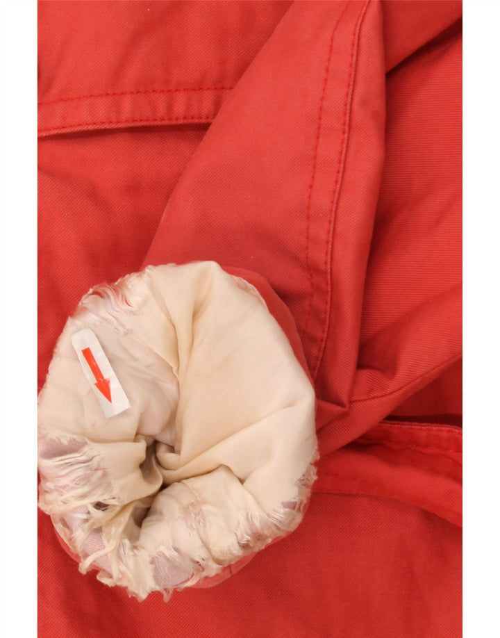 Coach Gabardina corta para mujer UK 40 XL Algodón rojo