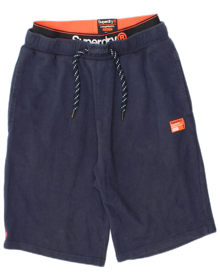 Superdry Pantalones cortos deportivos de corte regular para hombre, talla pequeña, azul marino