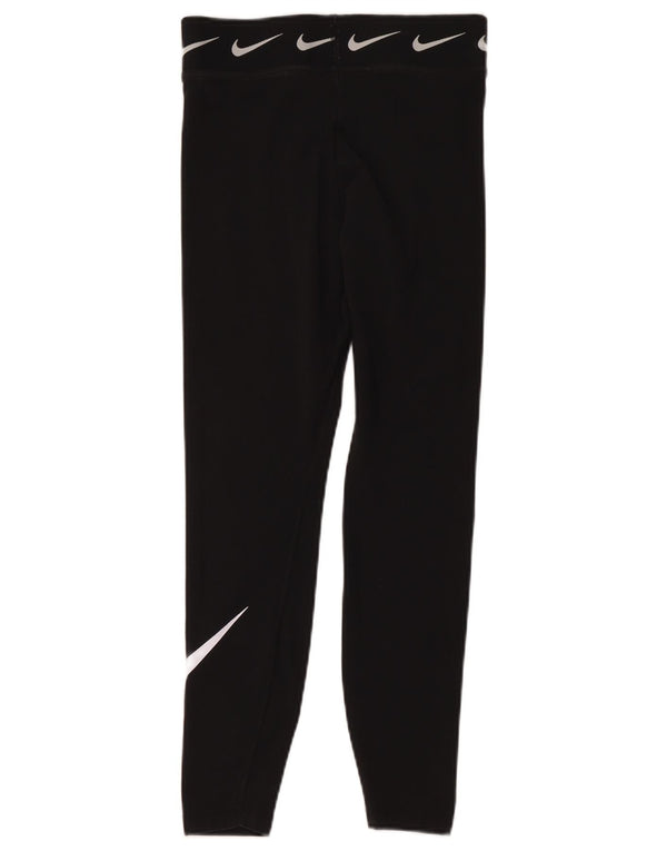 Nike Leggings cortos gráficos para mujer UK 12 Mediano Negro Algodón