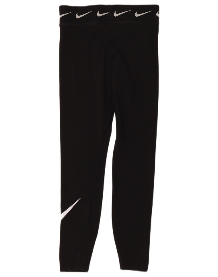 Nike Leggings cortos gráficos para mujer UK 12 Mediano Negro Algodón