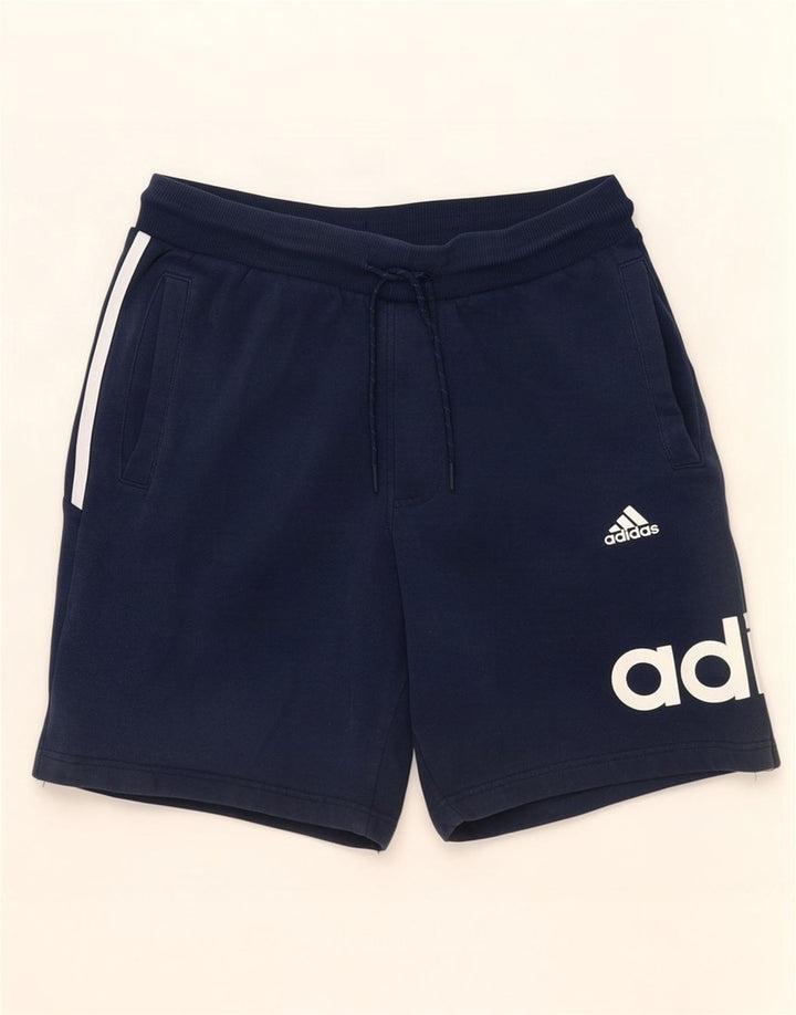 Adidas Pantalones cortos deportivos gráficos para hombre Algodón azul marino mediano