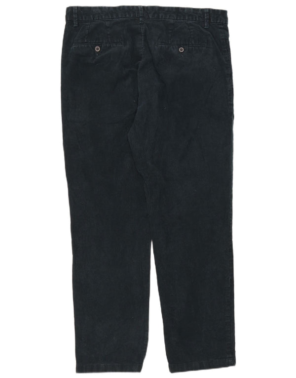 Marks & Spencer Pantalones rectos de pana regulares para hombre W36 L29 Verde