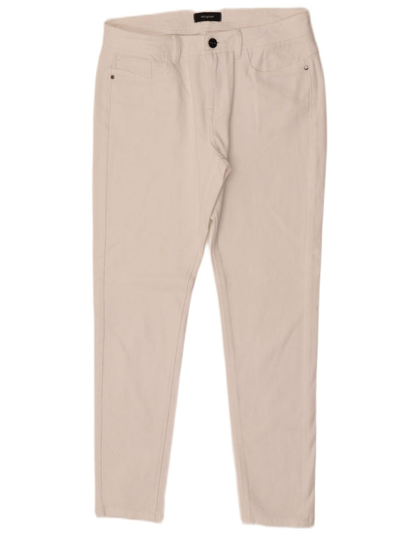 Marks & Spencer Jeans Ajustados Autograph para Mujer UK 12 Medium W30 L28 Blanco