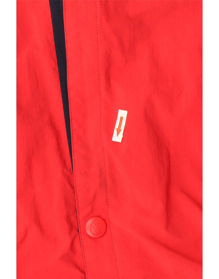 NAUTICA Chaqueta impermeable con capucha para hombre UK 38 Medium Red Nylon