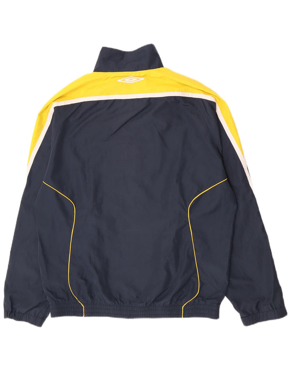 Umbro Hombre Chándal Top Chaqueta XL Azul Marino Colorblock Poliéster