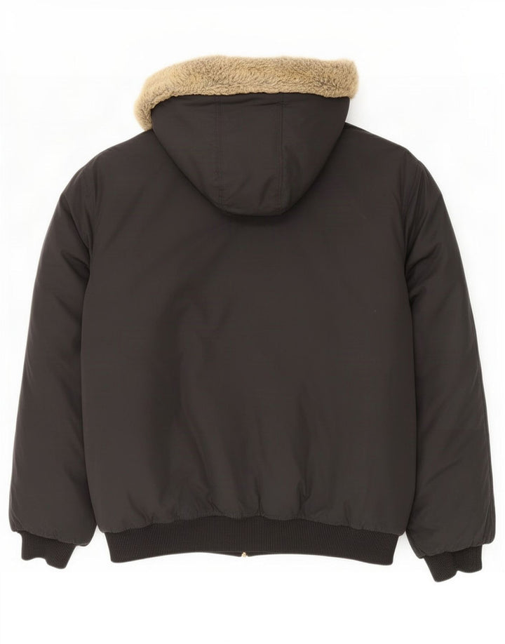 Adidas Chaqueta acolchada con capucha para hombre UK 42 XL Poliéster negro