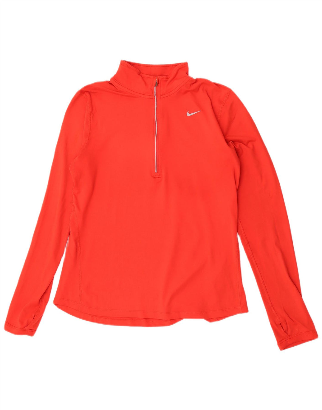 Nike - Chándal con cremallera y cuello para mujer, talla 40, poliéster rojo mediano