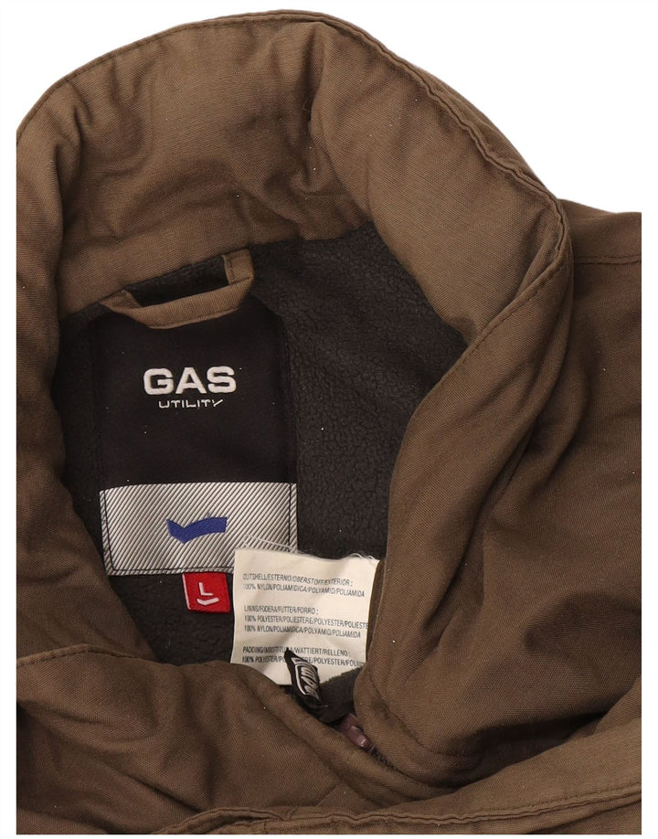 Chaqueta utilitaria con capucha para hombre Gas UK 40 Large Nylon marrón