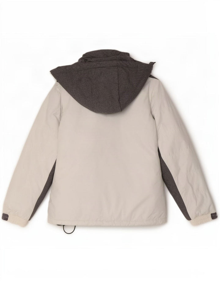 Brugi Chaqueta de esquí con capucha para mujer UK 40 Small White Colourblock Poliéster