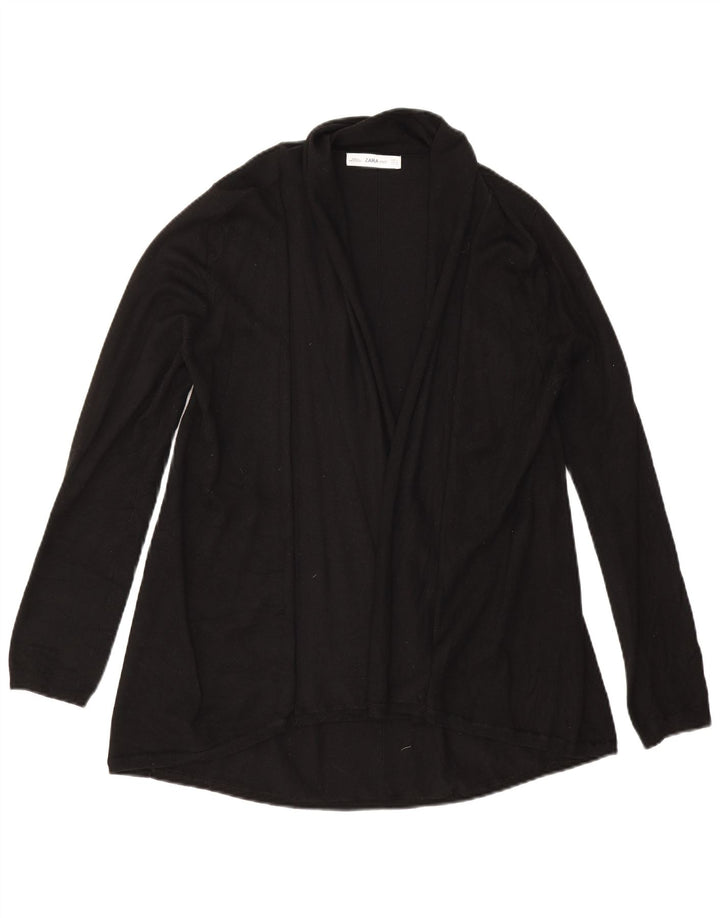 Zara Mujer Cárdigan Abierto Suéter UK 46 Large Negro