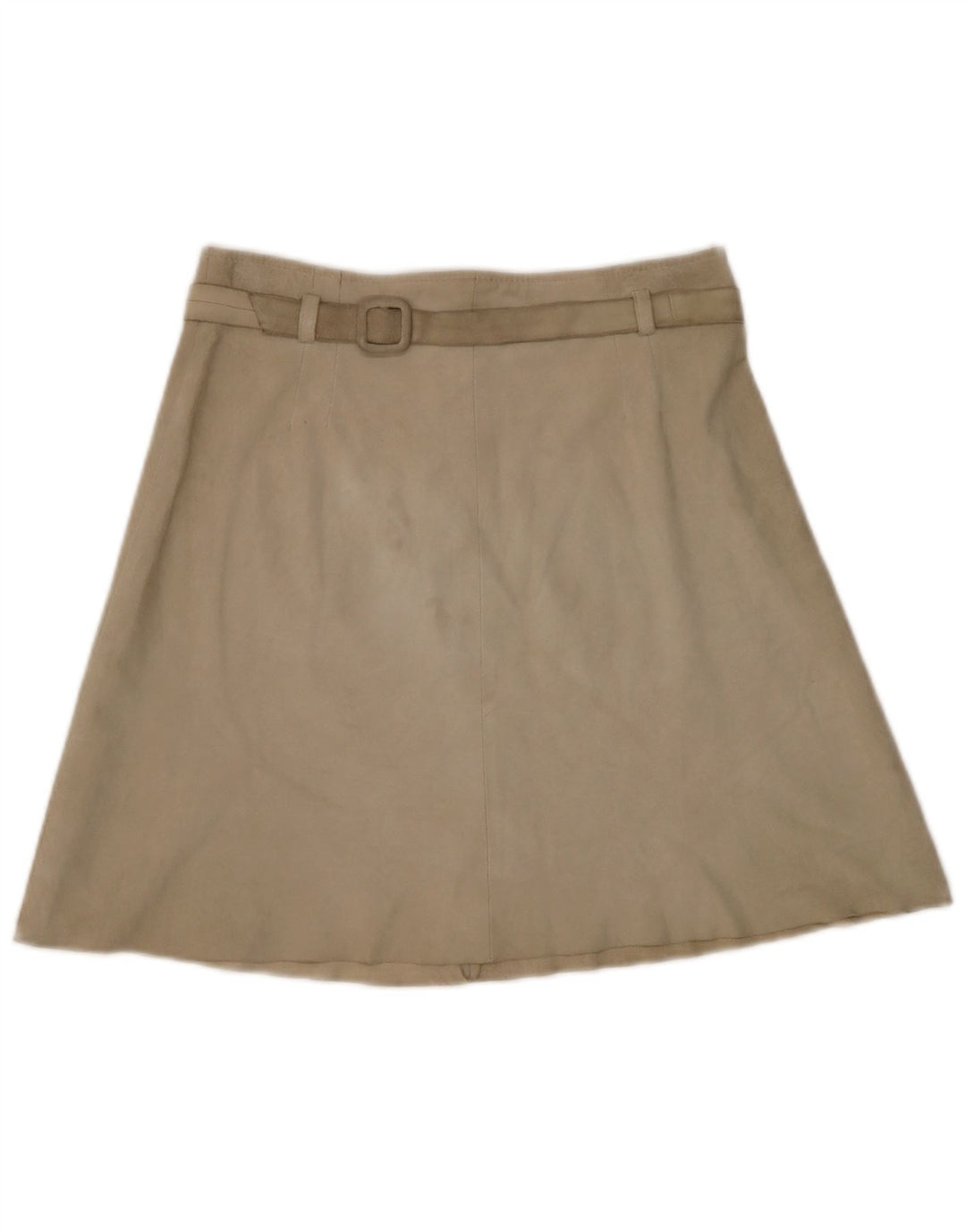 Luna Mujer Ante Falda Acampanada W28 Cuero Beige Medio