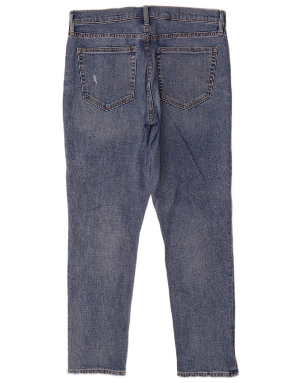 Vaqueros ajustados desgastados Girlfriend W28 L27 de algodón azul para mujer Gap