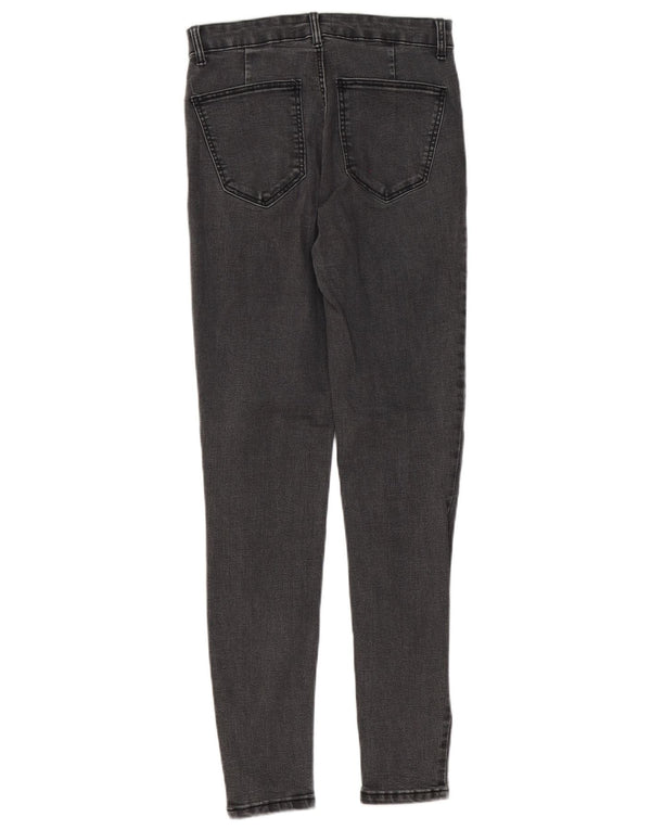 Zara Vaqueros pitillo de talle alto para mujer EU 38 Small W28 L28 Gris